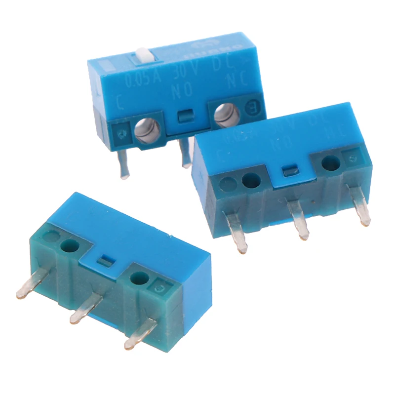 

1Pc Mouse Micro Switch Transparent Blue Shell White Pink Blue Point 20/50/80 Million Times Computer Mouse Button Switch