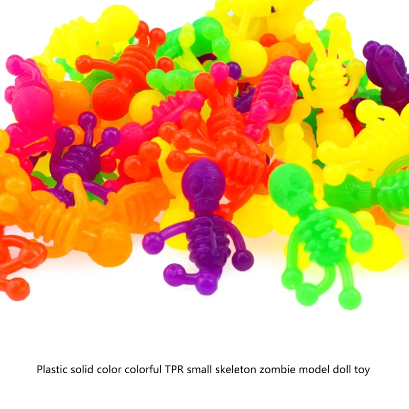 C9GB 1.5’’ Stretchy Skeleton Sensory Fidget Pressure Relief TPR Toy Zombie Figure Doll for Kid Adult ADD Autism Therapy 10pcs |