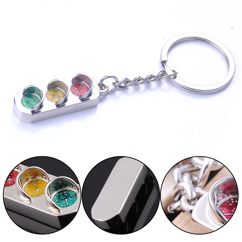 

Mini Chain Key Ring Cute Mini Traffic Light Car Key Ring Chain 3D Keyfob Keychain Keyring Gift Key Case For Car Accessories
