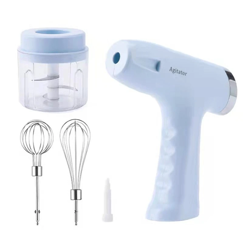 

Promotion! Electric Milk Frother Garlic Chopper Masher Whisk Egg Beater Mixer Kitchen Handheld Automatic Frother Foamer