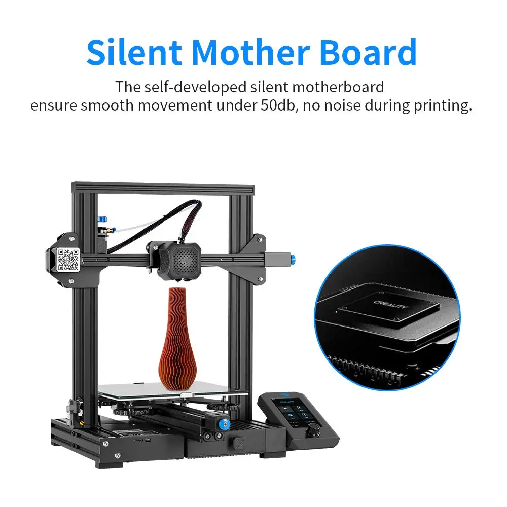 3D-принтер Creality Ender-3 V2 бесшумная материнская плата TMC2208 шаговые драйверы цветной