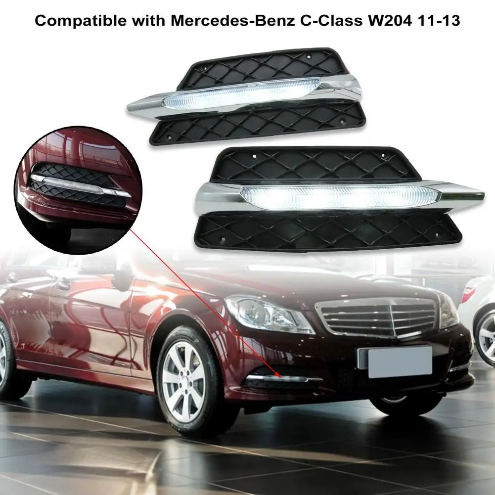 

2Pcs LED DRL High Brightness Waterproof 0.5W 90-120LM/W Daytime Running Bulb Fog Light Compatible with Mercedes-Benz C-Class W20