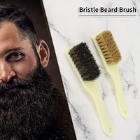 high quality boar bristle beard brush men small neck face duster brushes for salon barber cleaning mustache tools