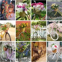 chenistory painting by numbers flower bicycle drawing on canvas pictures by number for adults children home decoration diy room