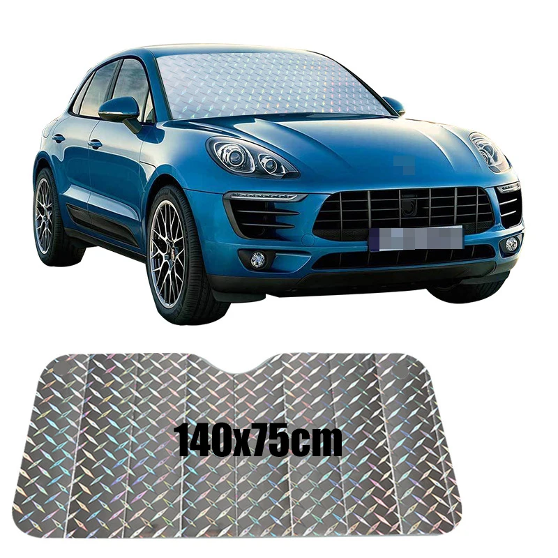 

130x60 130x70cm Car Sunshade UV Protection Curtain Car Sun Shade Film Windshield Visor Front Windshield Sunshade Cover Sun Shade