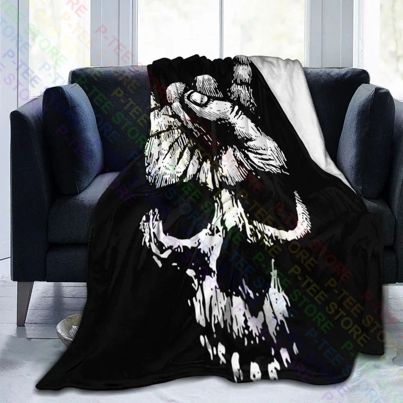 Череп рука знак рога тяжелый металл рок н-ролл лента тату-одеяло Raschel покрывало