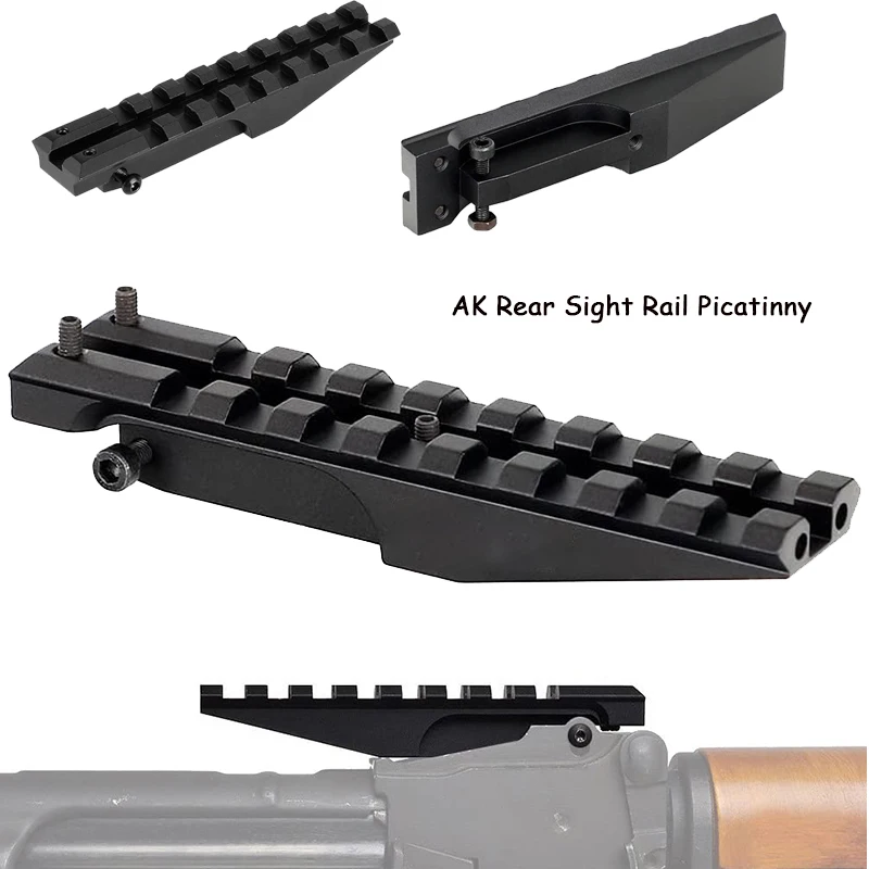 

Tactical AK Rear Sight Rail Standard 1913 Picatinny Rail 20mm Rail Hunting Scope Mount for AK47 AK Series Airsoft Electric Gun