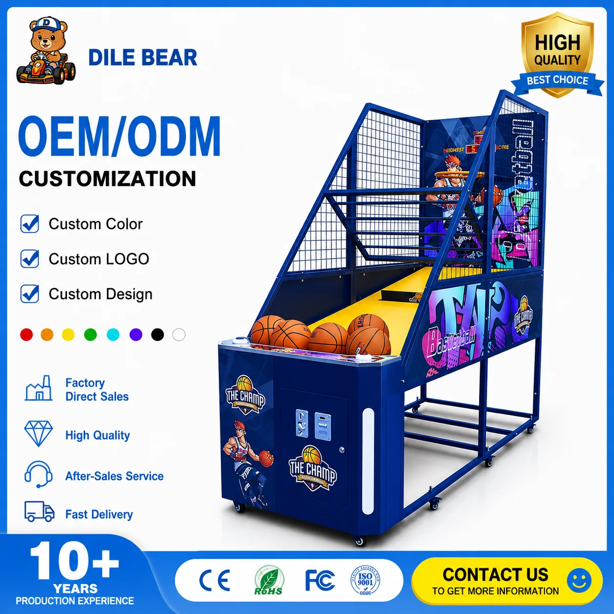 Фото Игровой автомат Funspace Factory: оптовая продажа, электронный баскетбольный аппарат для взрослых, работающий на монетах, для помещений, металлический корпус, на английском языке №1