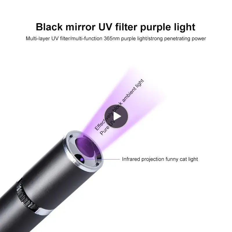 

New Stainless Steel Mini Pocket Lamp Led 365 UV Flashlight Torch Ultra Violet Light AA Battery for Marker Checker Detection