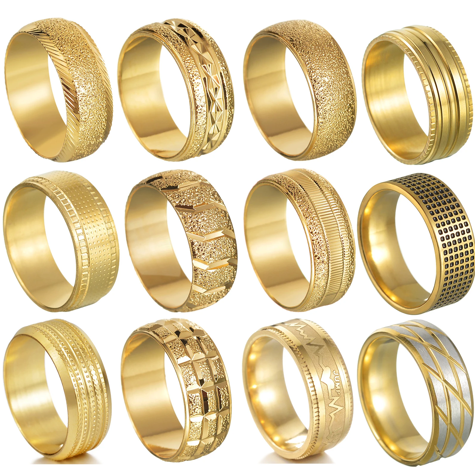 

MeMolissa Gold Color Wedding Ring for Women Men Couple Rings Chunky Geometric Circle Minimalist Ring New Fashion Jewelry Gift