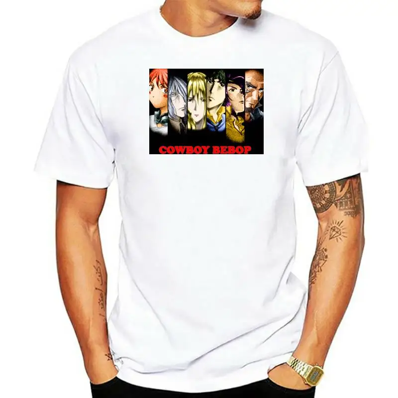 

Новинка 2022, Мужская футболка, новинка, Мужская черная футболка с изображением ковбоя BEBOP, футболка с рисунком из мультфильма, размеры S-3XL
