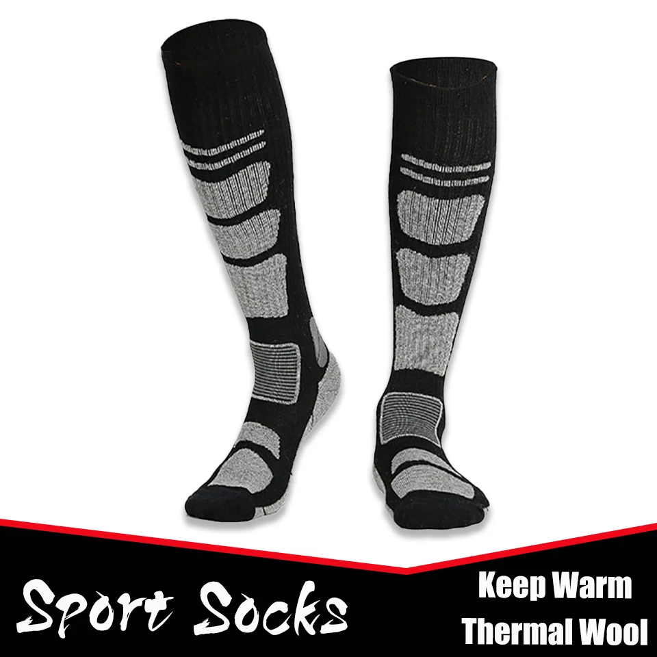 New Merino Thermal Wool Socks Long Tube Winter Warm Socks Skiing Hiking Snowboarding Climbing Outdoor Sports Socks Women Men