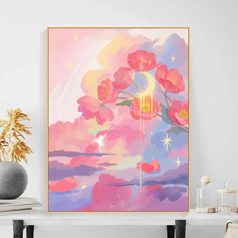 

1201521 Digital oil painting art oil mountain art oil painting living room floor decorative painting