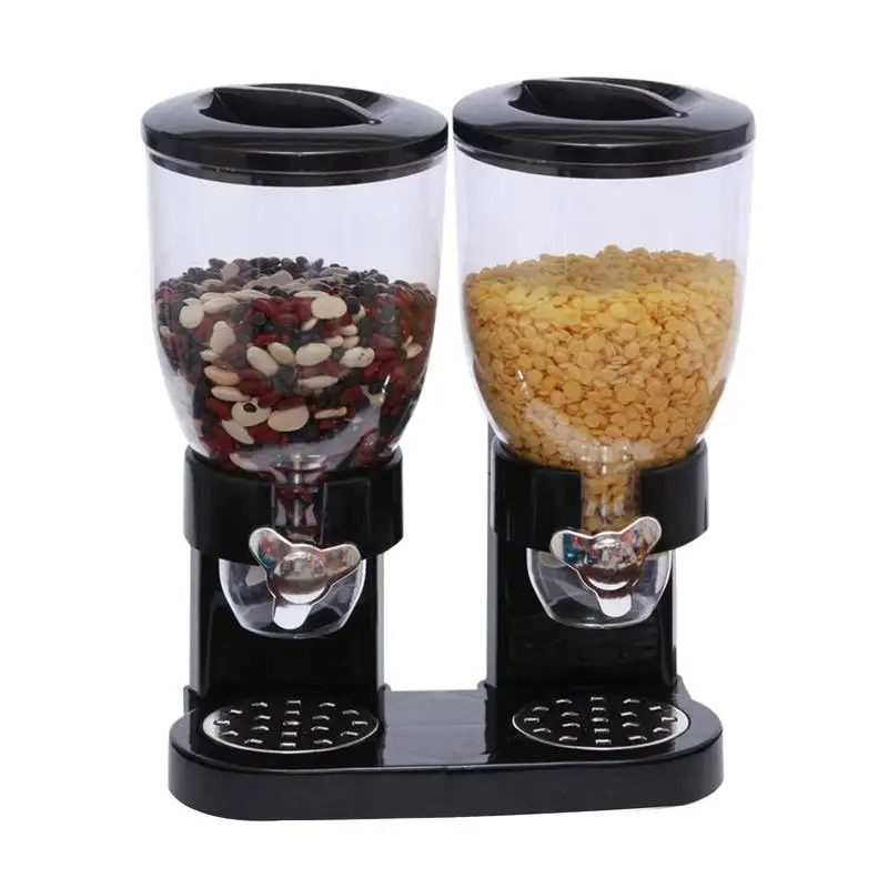 

Dry Food Dispenser Portable Food Storage Container Reusable Space Saving Clear Cereal Tank Dispenser For Kitchen Organizer