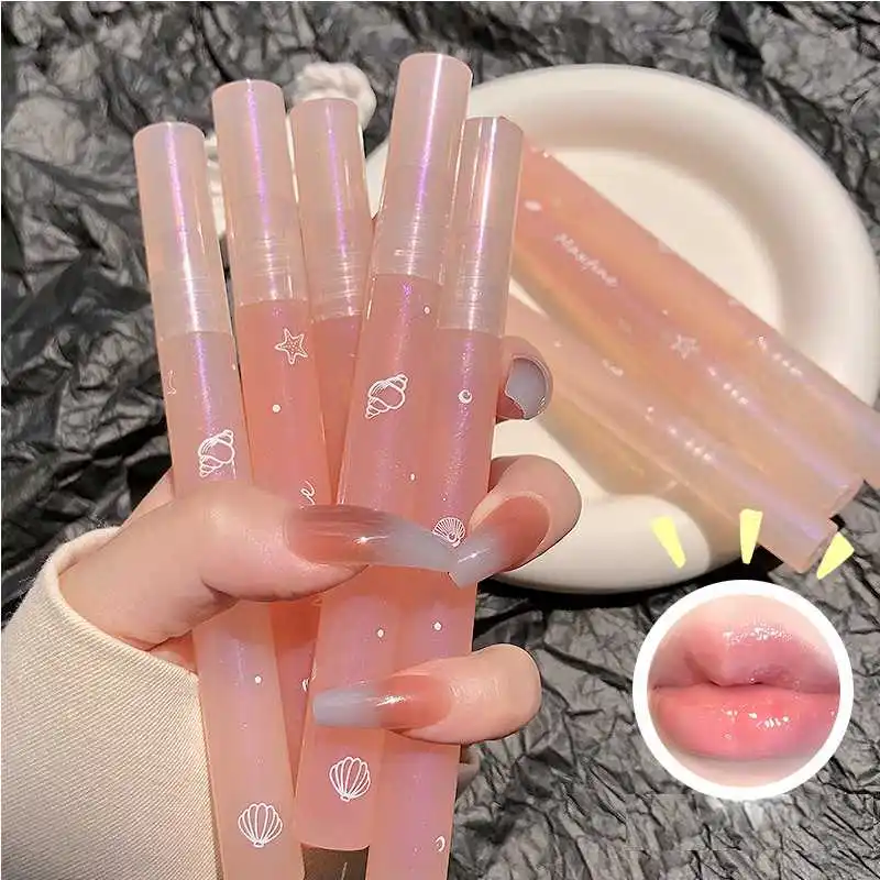 

Mirror Water Lip Gloss Water Glossy Lip Glaze Transparent Lip Oil Lasting Liquid Lipstick Glitter Primer Hydrating Plump 1PC