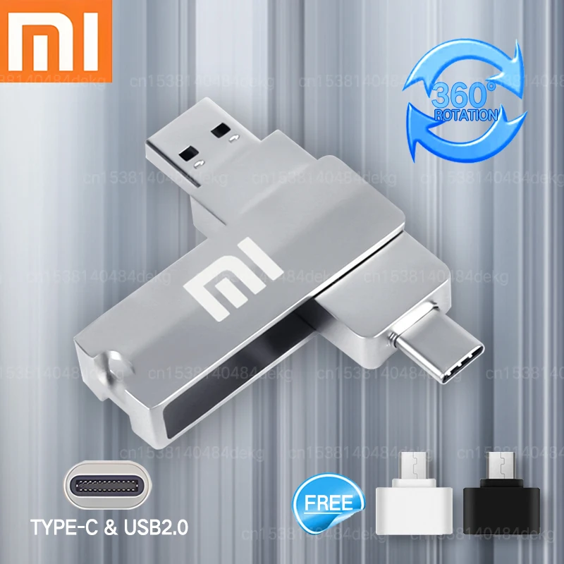 

Usb-флеш-накопитель XIAOMI 2 ТБ U Disk, портативный Usb-накопитель с интерфейсом Usb Type-C объемом 1 ТБ, для компьютера