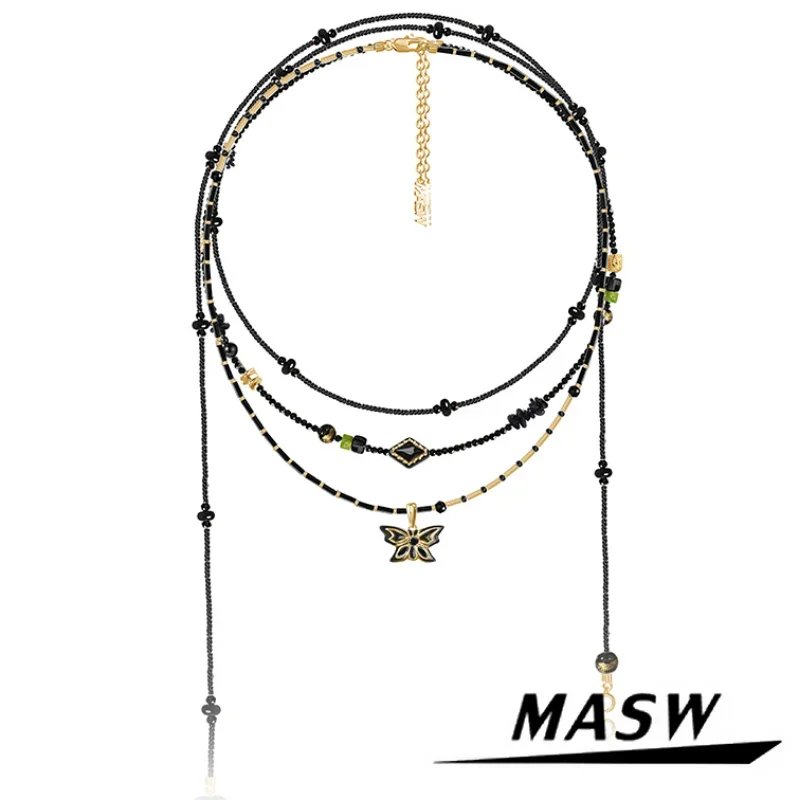 MASW оригинальный дизайн современные ювелирные изделия подвеска в виде бабочки