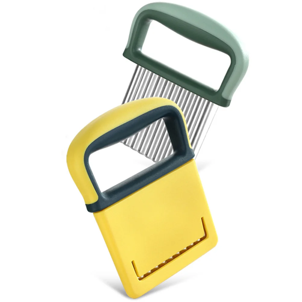 

Potato Crinkle Chopper Slicer Wavy Tool Cutting Vegetable Fry Cheese Manual Cucumberportable Salad Kitchen Stainless Wave Carrot