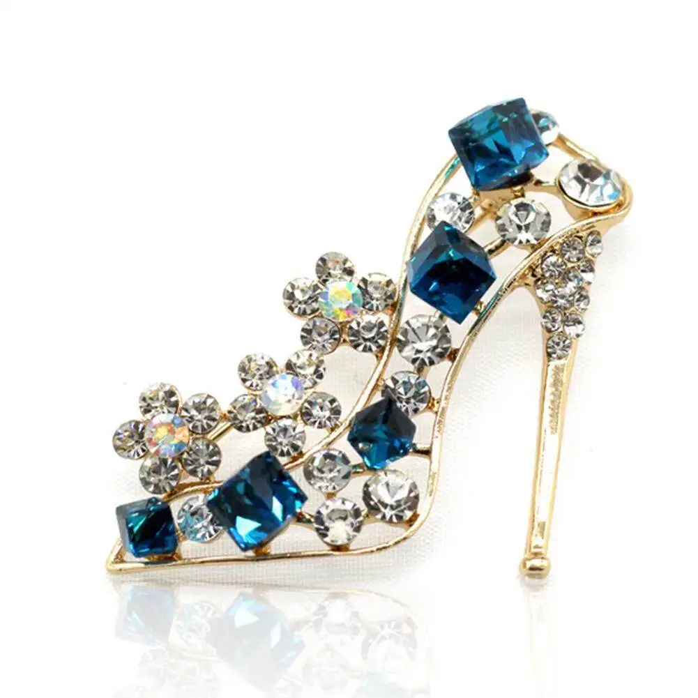 

Crystal High Heels Shoes Brooch Pins Jewelry Gift For Women Vintage Women High Heels Brooch Pin Breastpin Scarf Shawl Clip