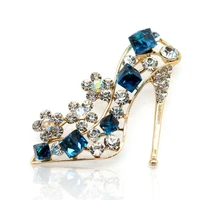 crystal high heels shoes brooch pins jewelry gift for women vintage women high heels brooch pin breastpin scarf shawl clip