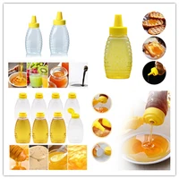 1pcs transparent honey bottle liquid food storage bottle sharp spout food packaging bottle portable honey jar
