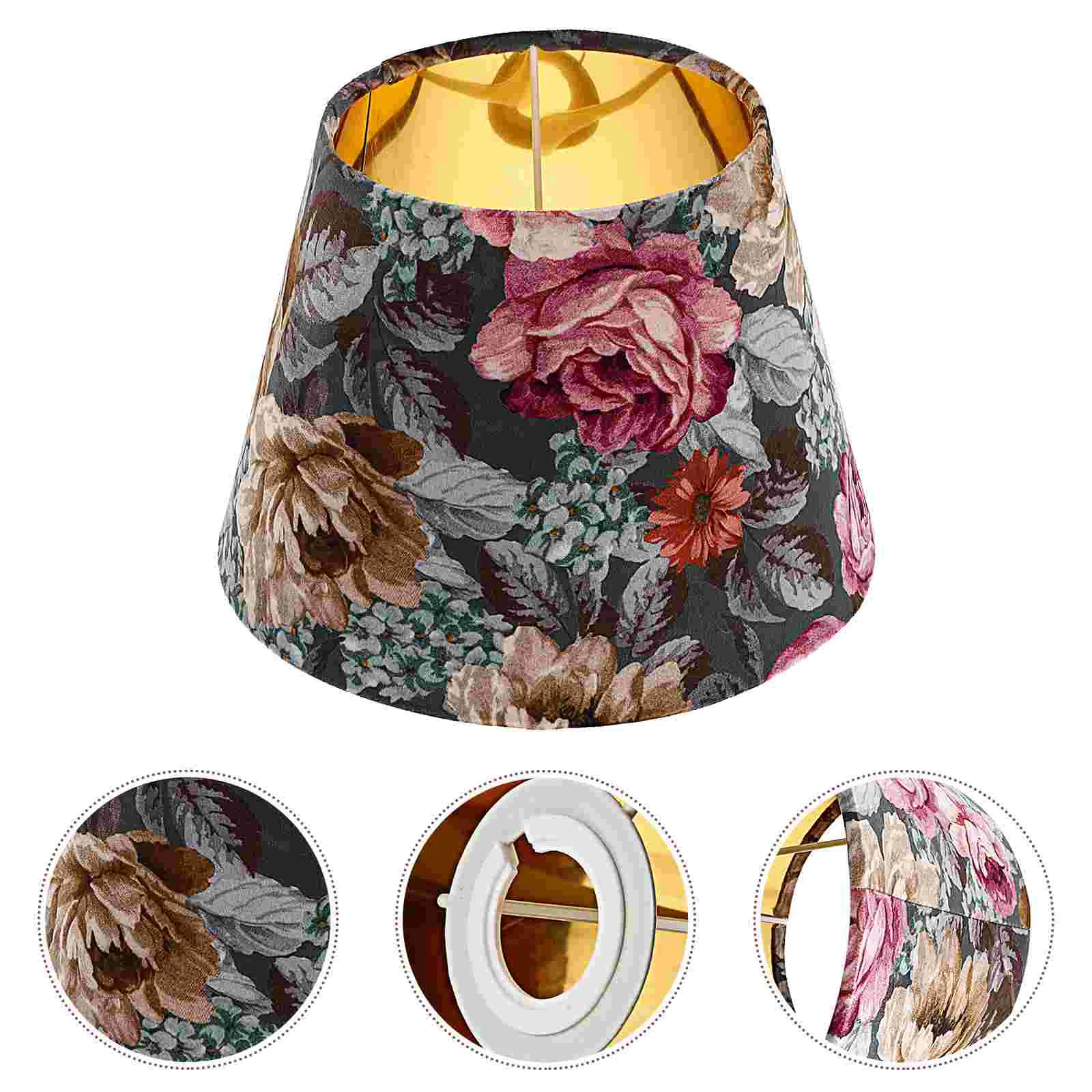 

Lamp Lampshade Shades Shade Cover Flower Drum Table Light Replacement Cylinder Desk Fabric Chandelier Mandala Basic Floral