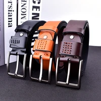 retro calm mens microfiber pin buckle leather belt simple new version of casual youth fashion alloy buckle youth business belt
