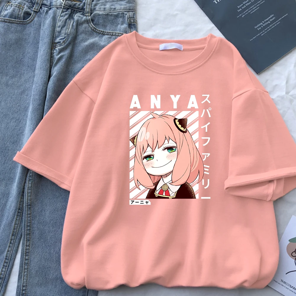 

Anime Anya - Spy X Family Art T-Shirts Female Casual Sport Tops Fashion Hip Hop Tee Clothing Street Summer Short Sleeve Female