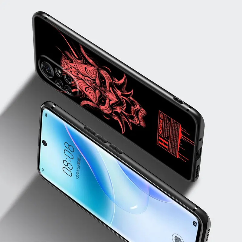 Fashion Samurai Demon Phone Case For Huawei Honor 60 50 Mate 40 30 20 10 Lite Nova 9 8 Pro 7 SE Y60 30S 8i 7i 5T Premium Cover images - 6