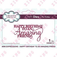 2022 happy birthday to an amazing friend metal cutting dies scrapbook decoration embossing template diy gift card handmade molds