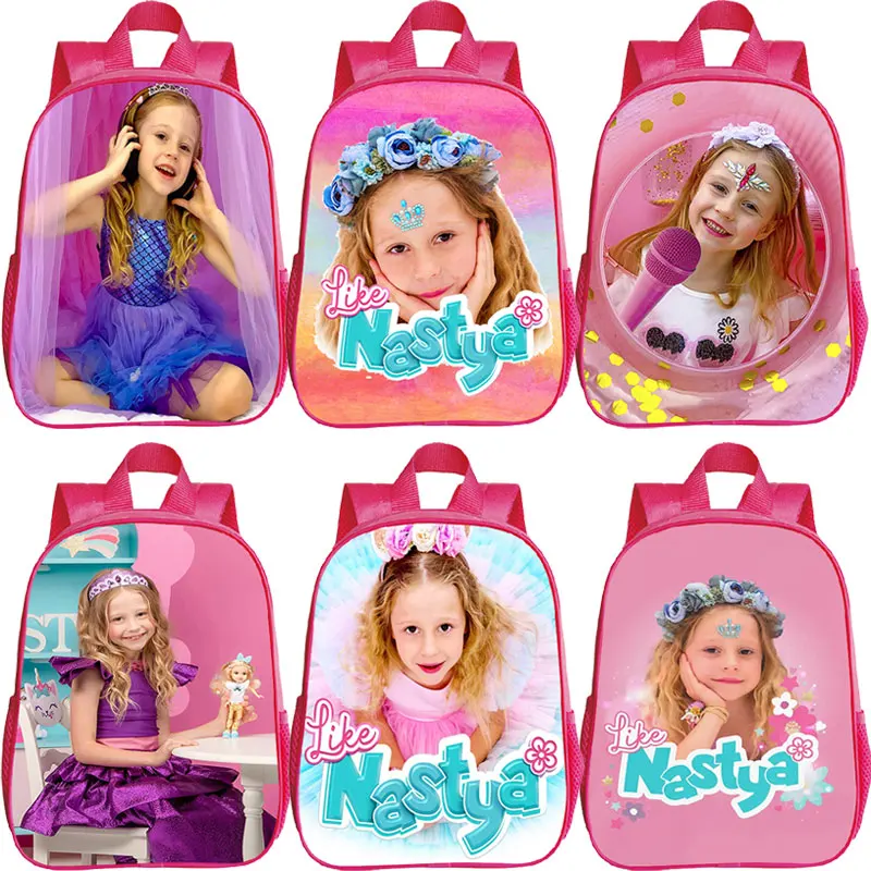 Like Nastya 3d Print School Backpacks Kids Kawaii Bookbag Ki