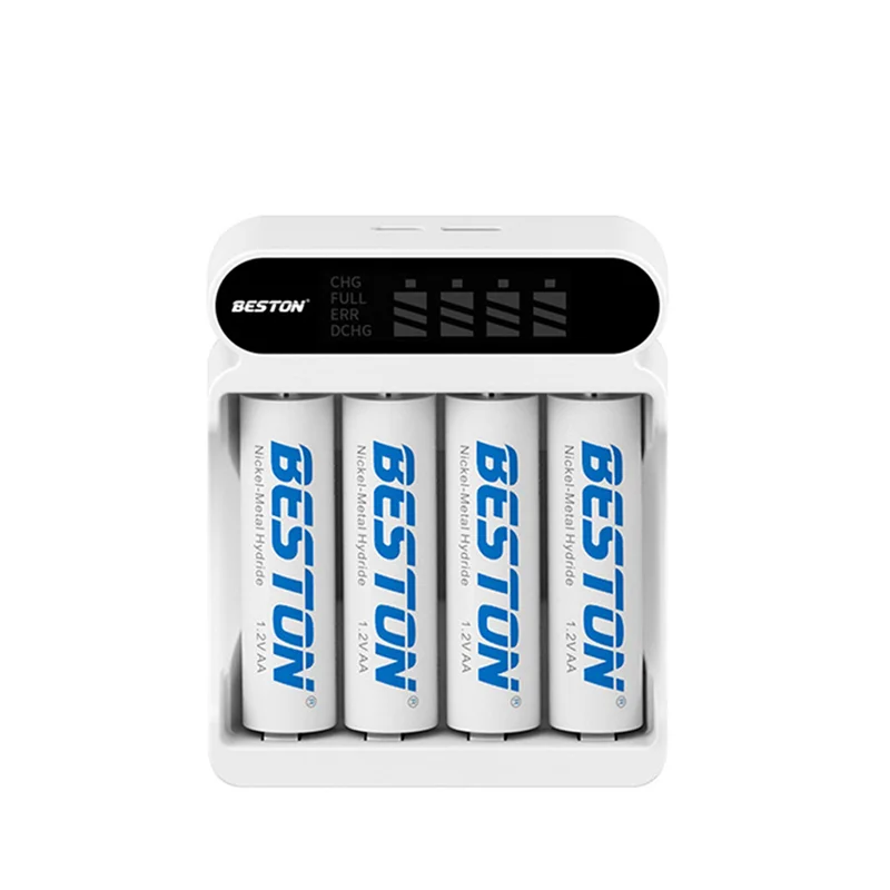 Зарядное устройство BESTON C9023L с 4 слотами и ЖК-дисплеем для аккумуляторов AA/AAA 1 2 в