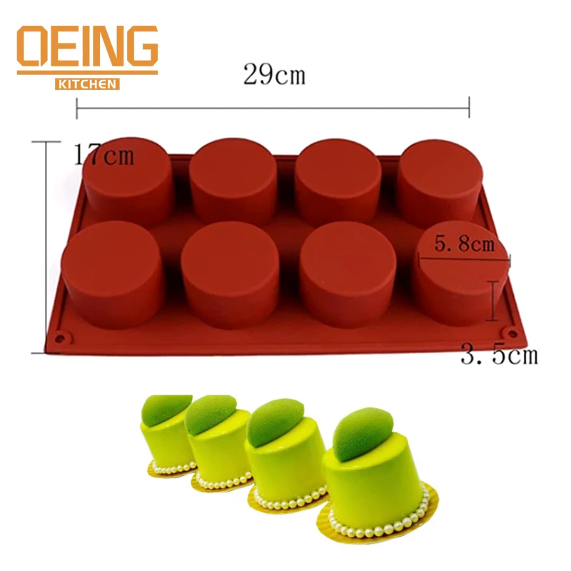 

8 Holes Silicone Cake Mold Baking Pastry Chocolate Pudding Mould DIY Muffin Mousse Ice-Creams Biscuit Cake Decorating Mold Tools