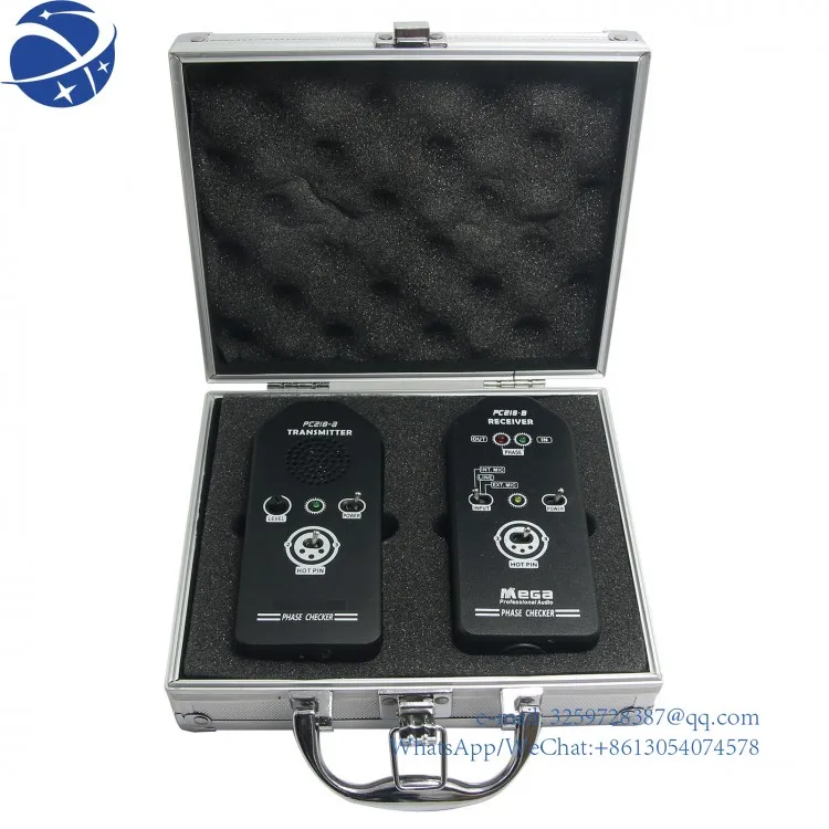 

YyhcPC218 Aluminum Phase Polarity Tester Checker Audio Speaker Microphone Sound Phase Testing Detector with Alloy Shell Case