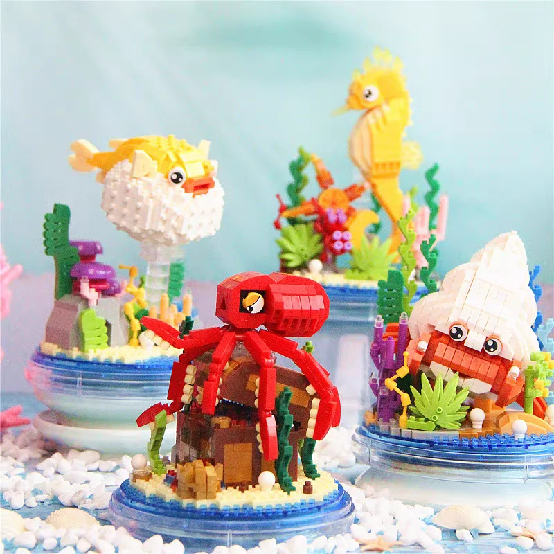 Рыба-клоун кирпичи игрушки морской мир здание животных биокис сборка набор