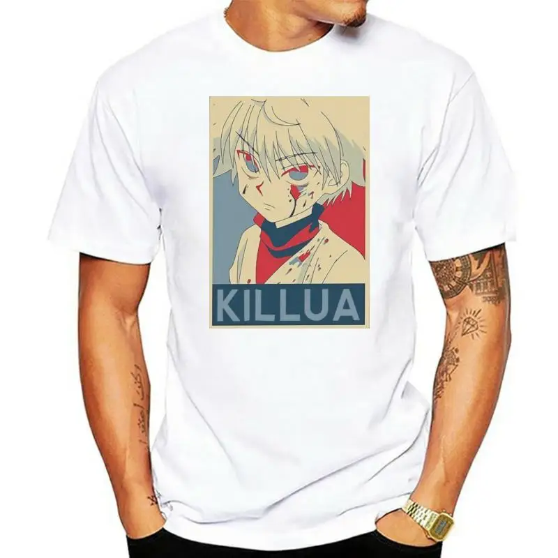 Мужские футболки one yona Hunter X Killua хлопковая Футболка Zoldyck Аниме Манга японские