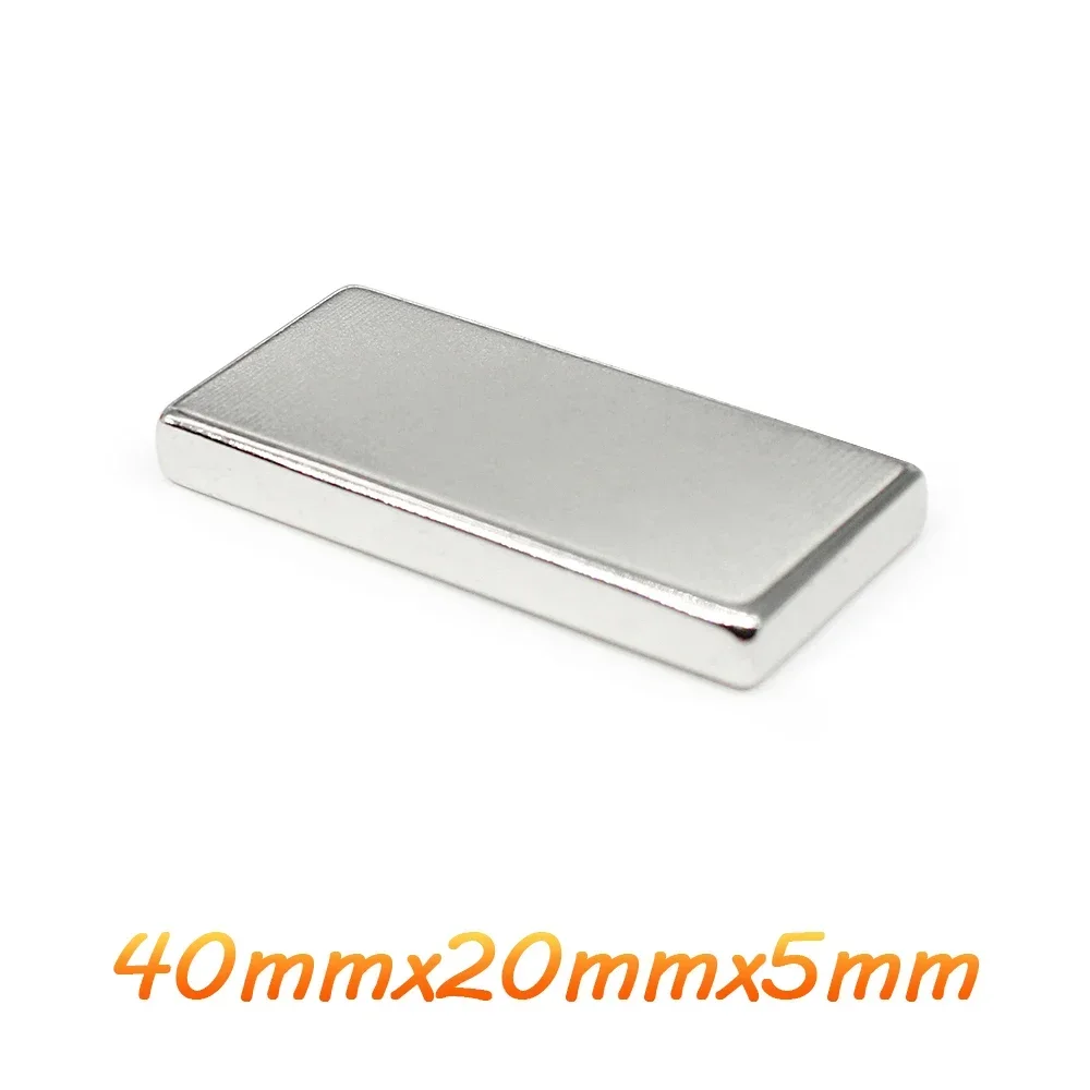 1/2/5/10/15 шт. 40x20x5 мм квадратный редкоземельный неодимовый магнит N35 блок мощные