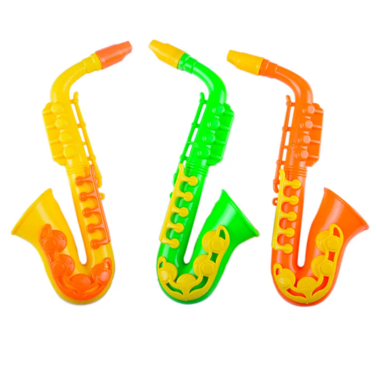 

21cm Children's Plastic Learning Music Saxophone Instrument Baby Children Early Education Toys Concert Party Fans Cheering Props