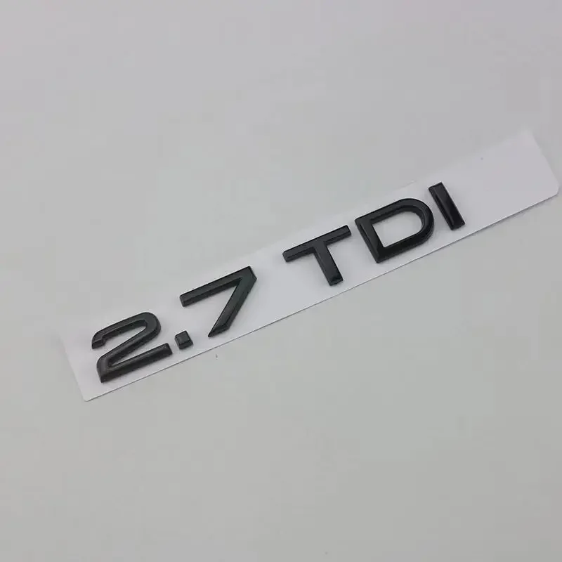 

Лучший Стайлинг автомобиля 3D ABS хром черный 2.7TDI 2,7 TDI багажник с надписью заднего багажника эмблема наклейка для AUDI A4 S4 A5 S5 A6 C6 A7