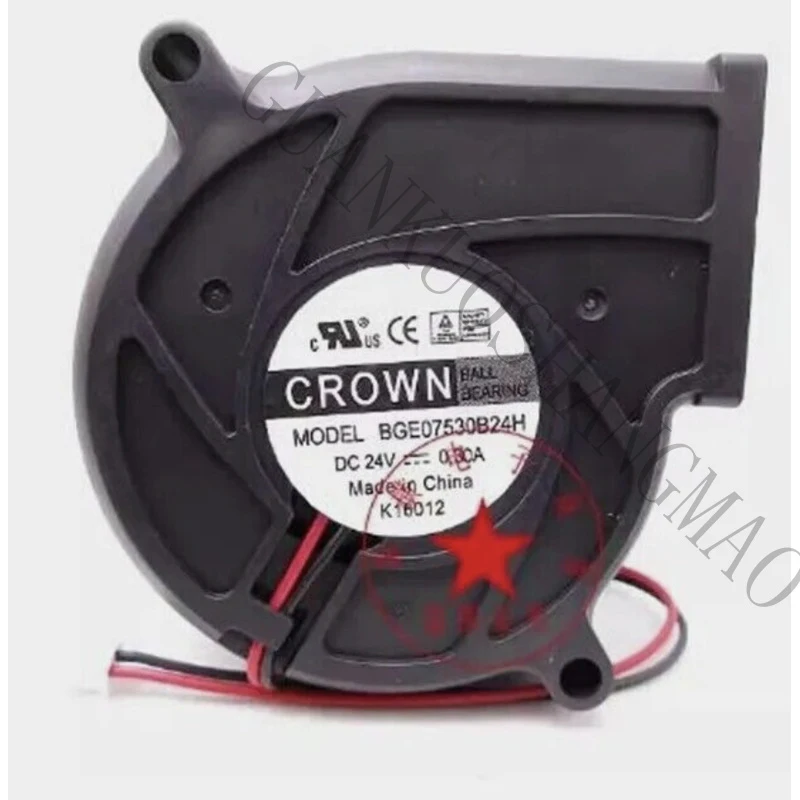 Фото Вентилятор охлаждения HJY one Crown BGE07530B24H DC24V 0.30A 7530 75мм с контролем температуры №1