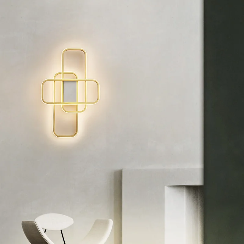 

Dimmable Modern Led Wall Lights Lamp For Living Room Bedroom Holly Corridor led Wall Lamp Sconce Fixtures Black or Gold Finished