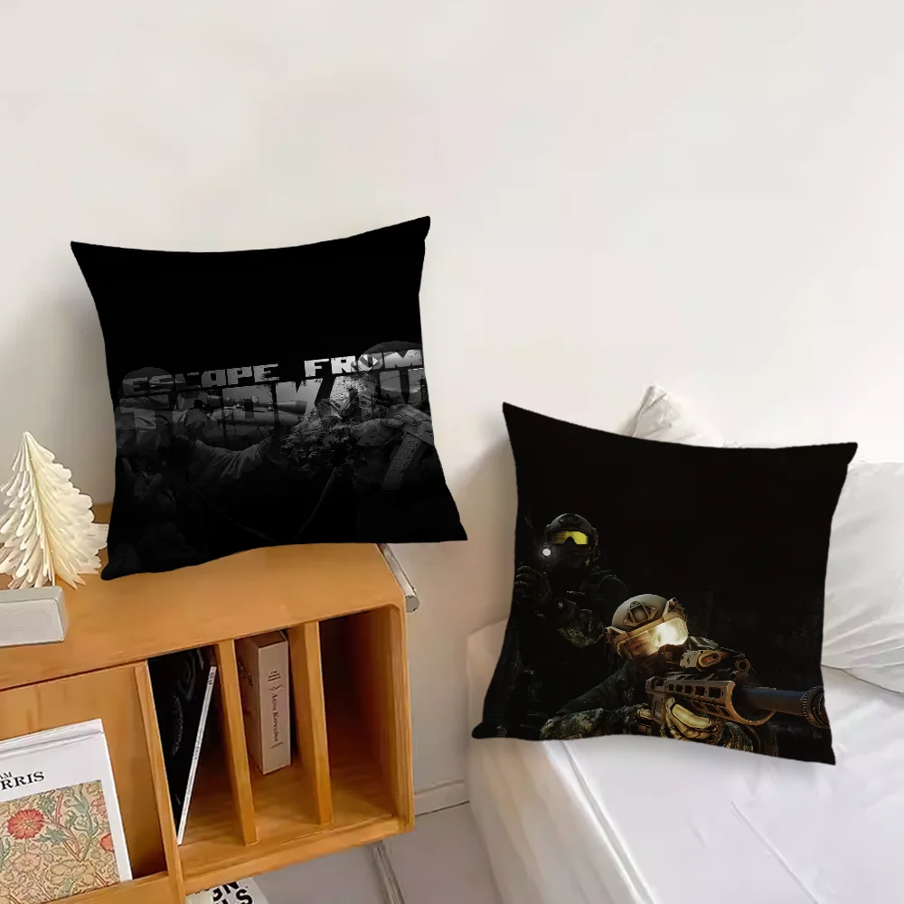 Game E-Escape From T-Tarkov cushion cover Living Room Accent Couch Back Support Square Lounge Restful Nap Companion Pillow Case