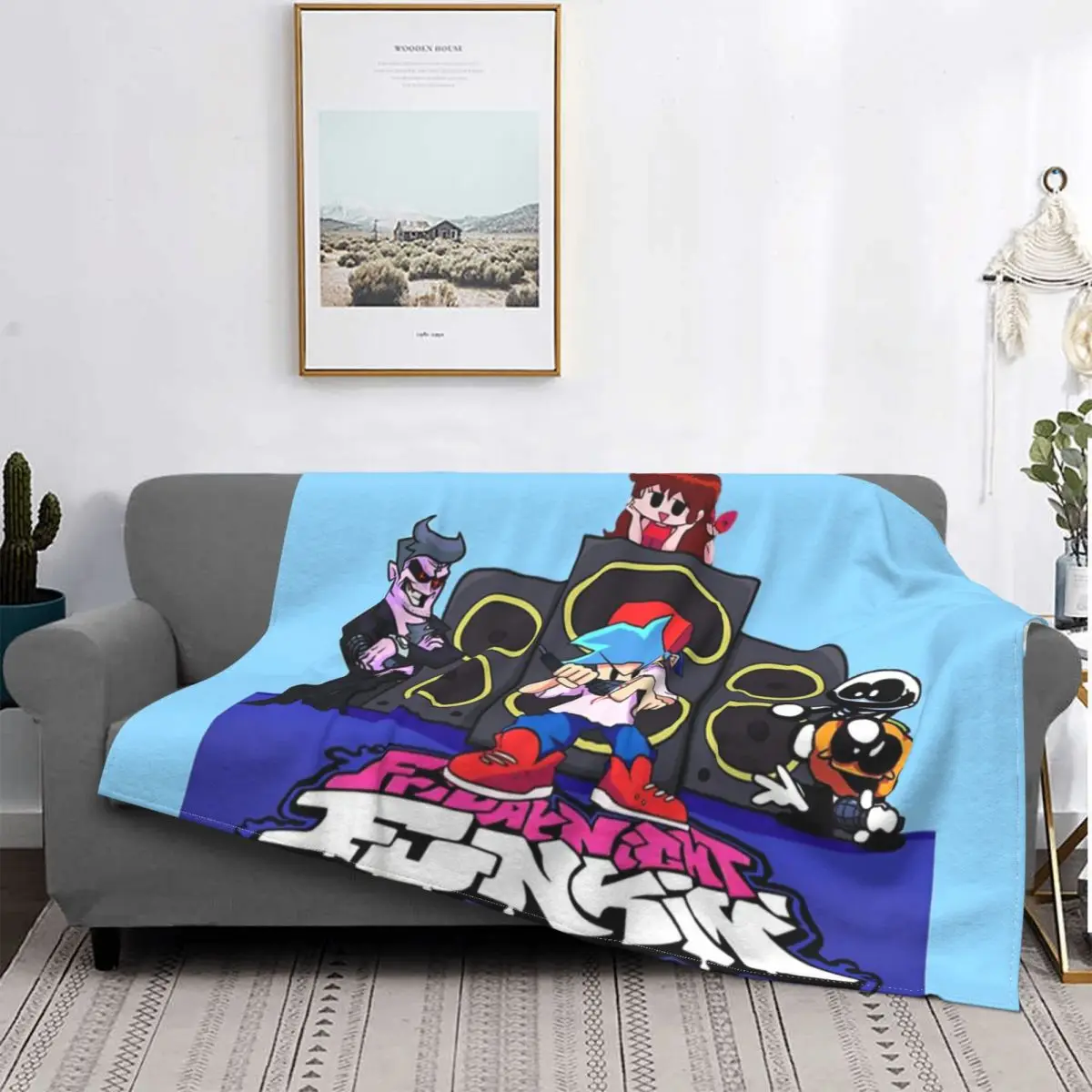 

Friday Night Funkin- Music And Blanket Bedspread Bed Plaid Throw Beach Towel Blanket Hoodie Quilts And Quilt