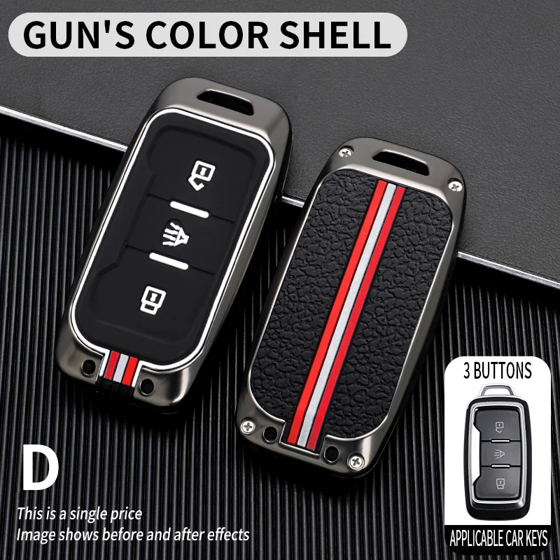 

3 кнопки, металлический автомобильный брелок для ключей, оболочка для Chery Jetour X70 X90 X95 Plus 2020 2021 2022, аксессуары для ключей