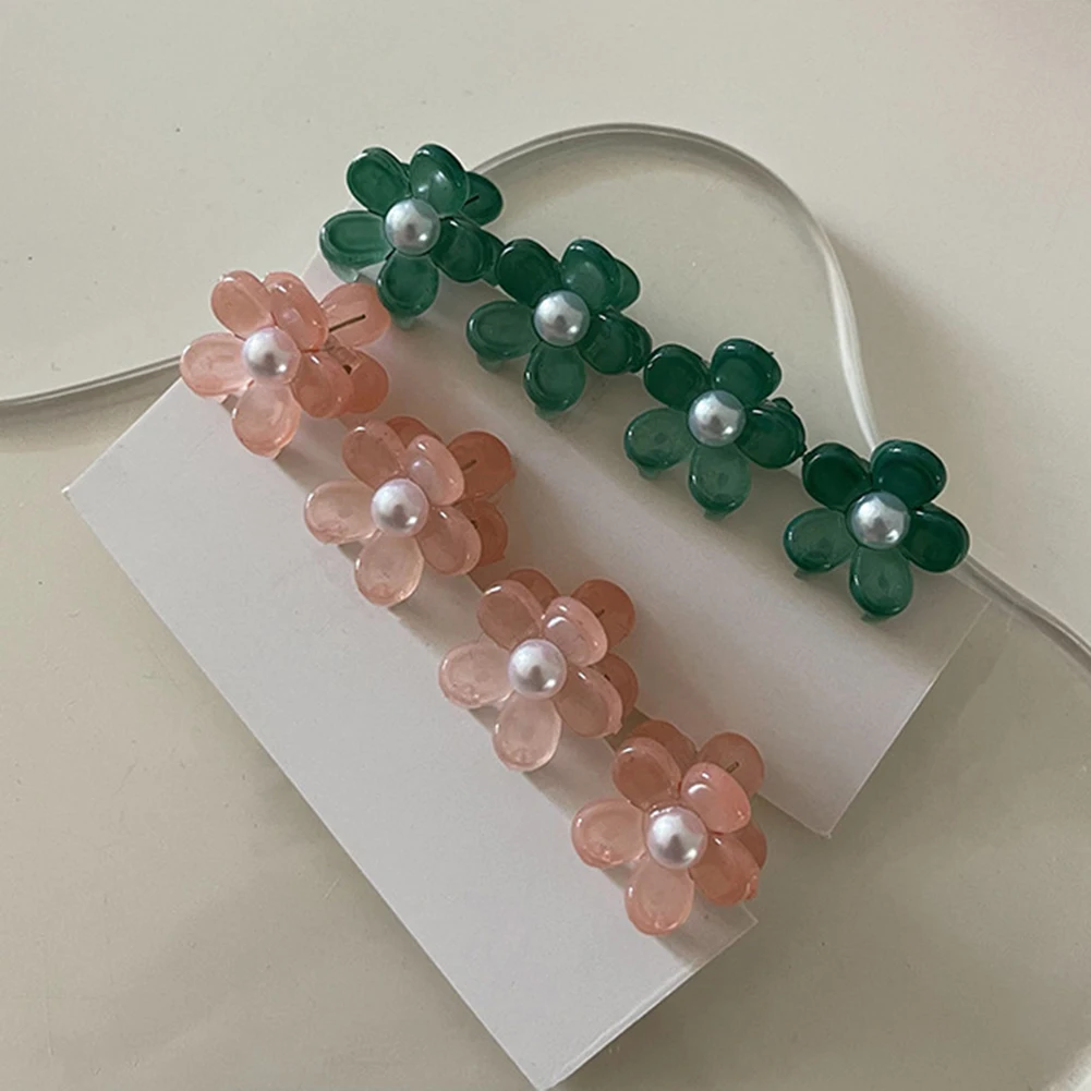 

1PC Sweet Mini Geometric Hair Claw for Women Girls Clamps Hair Crab Clip Pearl Flower Hair Clip Claw Hair Accessories Headwear