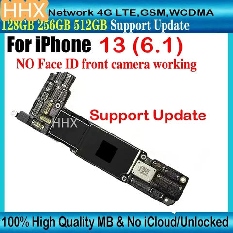Полностью протестированная материнская плата в США для iPhone 13 Clean iCloud с/без лицевого ID, материнская плата с полным чипом LL/A, версия 100% рабочая Placa Good