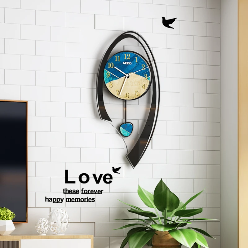 Бесшумные декоративные большие настенные часы современный дизайн креативные