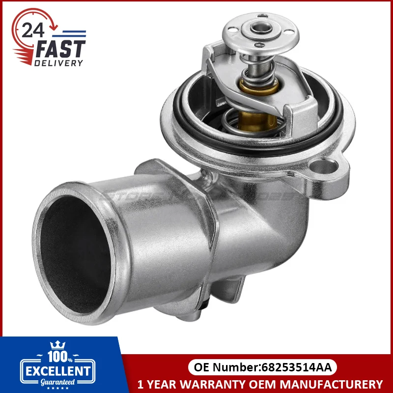 68253514 АА/ 68211186 OEM термостат AA прямой подходит для двигателей Dodge Ram 1500 и Jeep Grand Cherokee