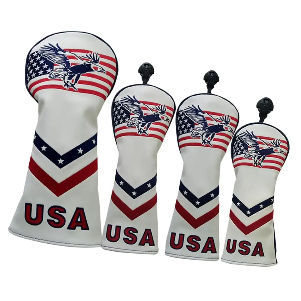 

4Pcs Driver Headcover 460CC,Fairway Wood Headcovers,Headcover,Golf Head Covers With No. Tag