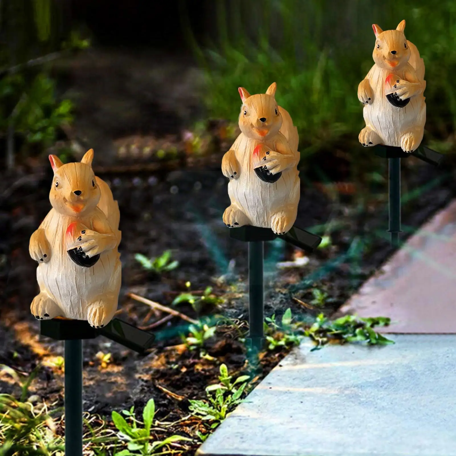 

Led Solar Garden Lights Squirrel Ornament Animal Outdoor Sculpture Garden Yard Decor Lamp Waterproof Lawn Solar Stake Light P1a1